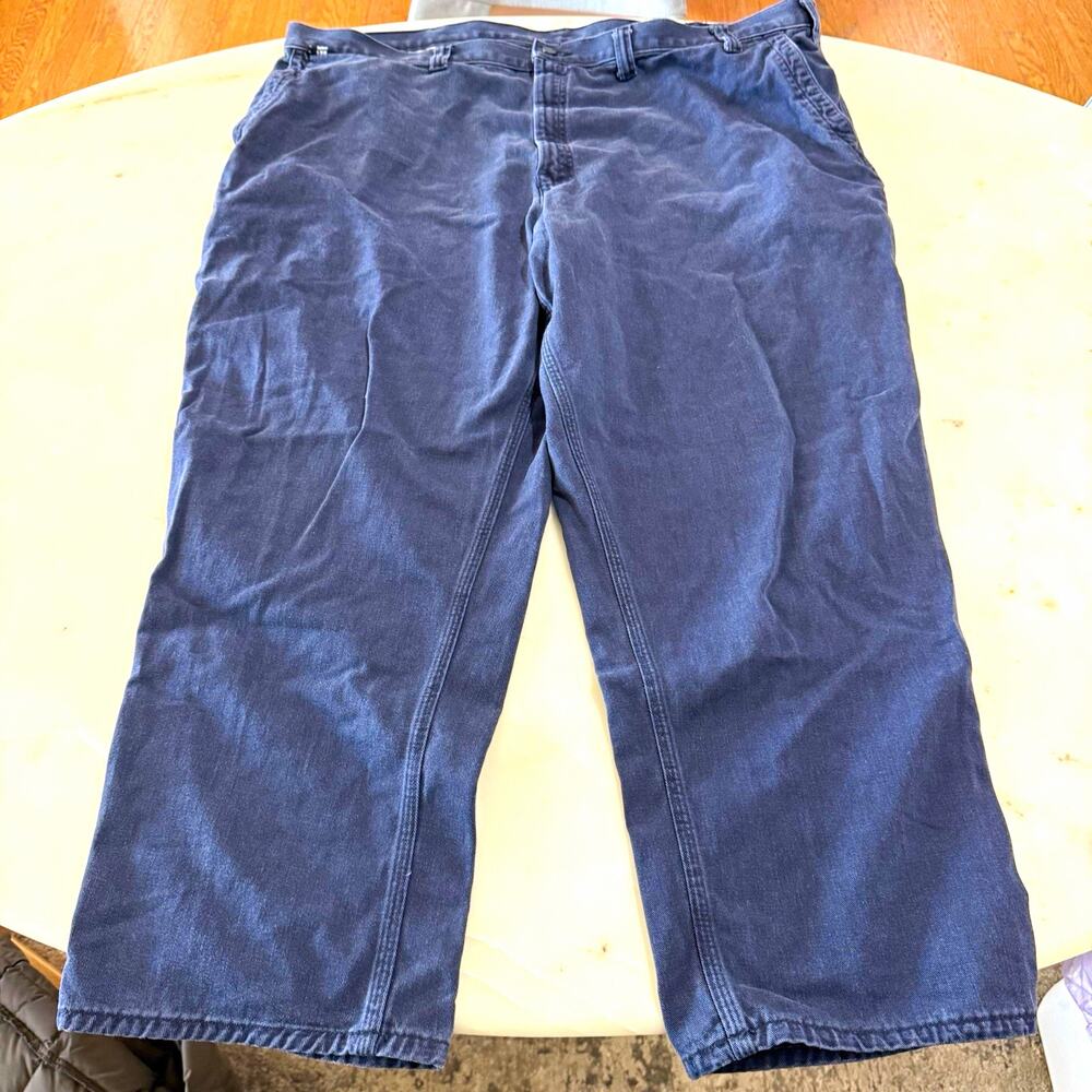 Carhartt FR Work Pants Men’s 46x30 Flame Resistant Blue Twill Cotton/Nylon